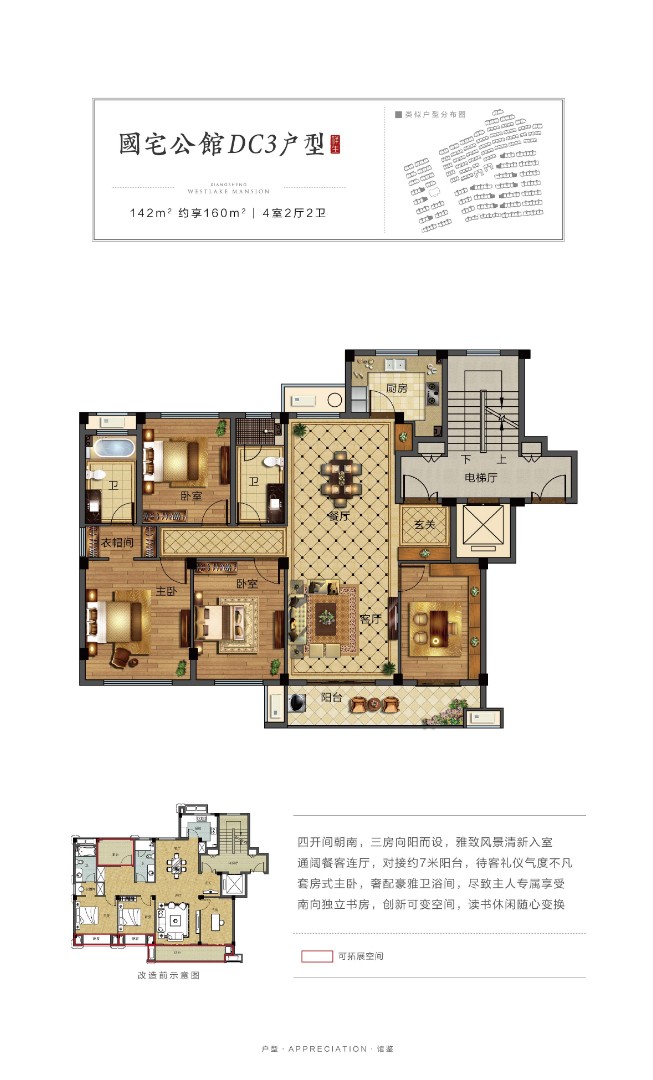 DC3戶(hù)型 建筑面積：142㎡
