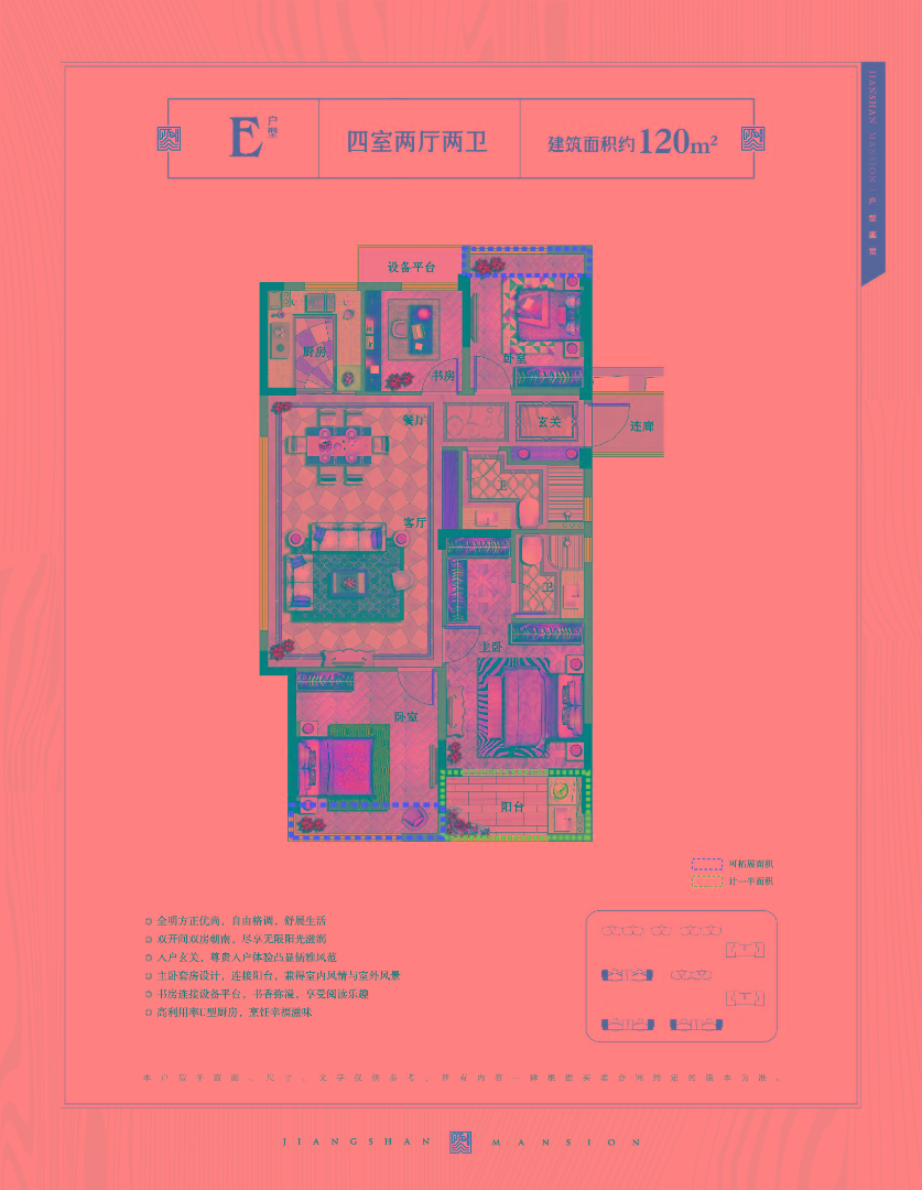 E戶型 建筑面積：120㎡